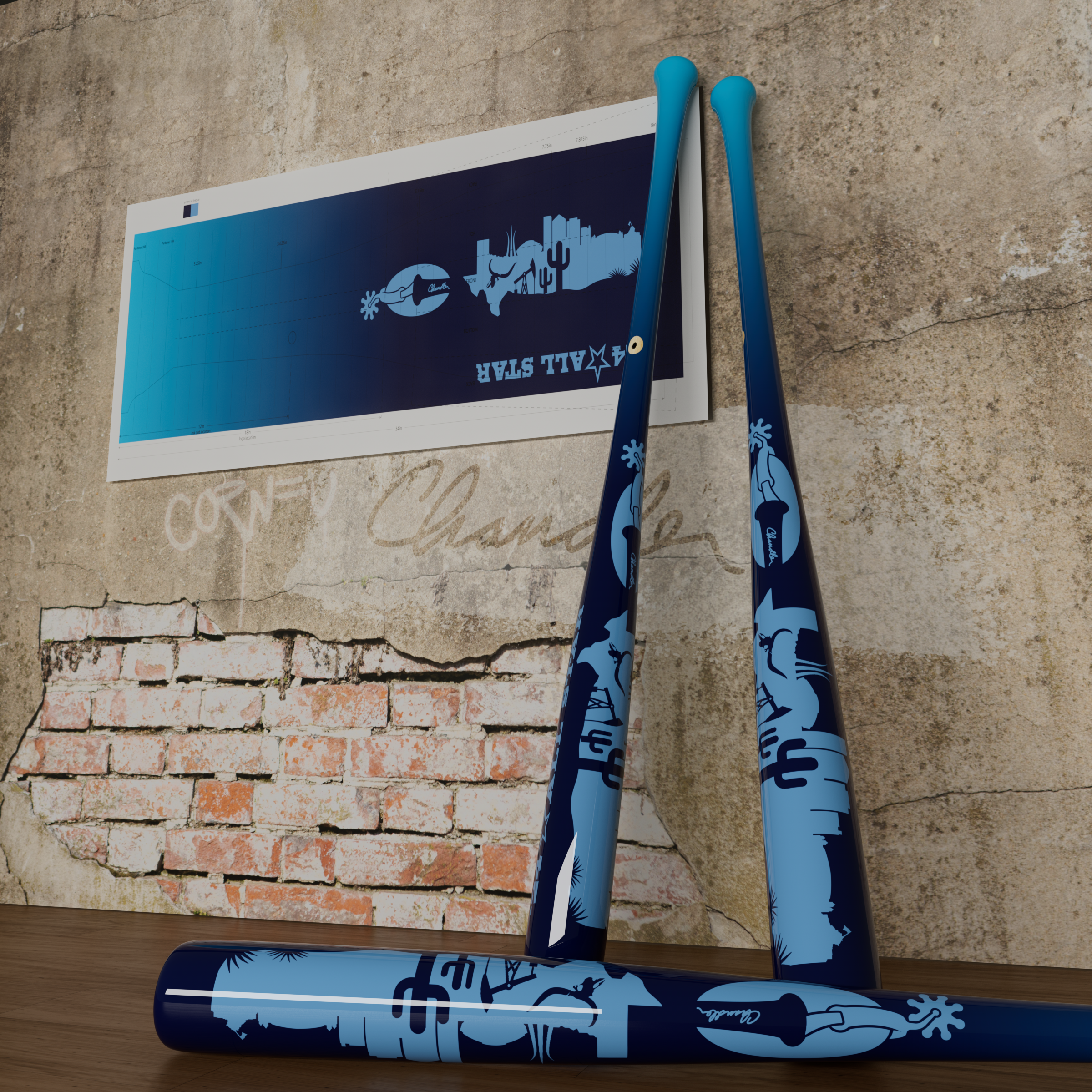 Chandler Bats 2024 All Star Game Bat American League Playable + XP Finish