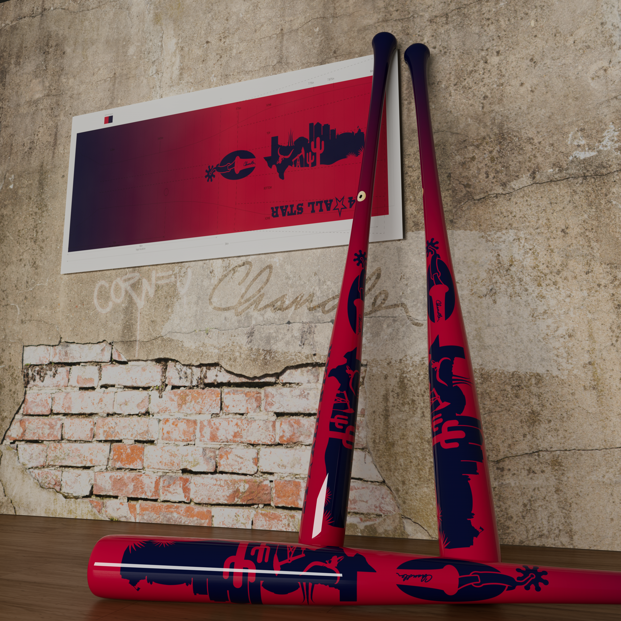 Chandler Bats 2024 All Star Game Bat National League Playable + XP Finish
